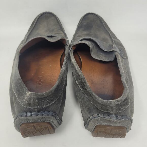 Jimmy Choo Shoes EU44.5 US11.5 Gray Suede Driving Loafers Slip On Moccasin Italy - Picture 11 of 14